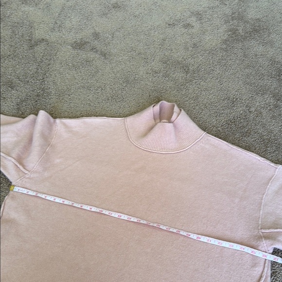 Free People Afterglow Mock Neck Sweater Dress Light Pink - Picture 8 of 9